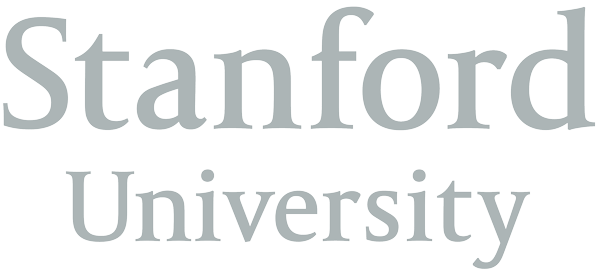 Stanford University logo in grey.